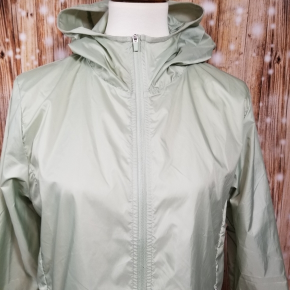 32 Degrees Cool Athletic Green Women M Windbreaker Activewear Zip-Up Rain Jacket - Picture 3 of 14